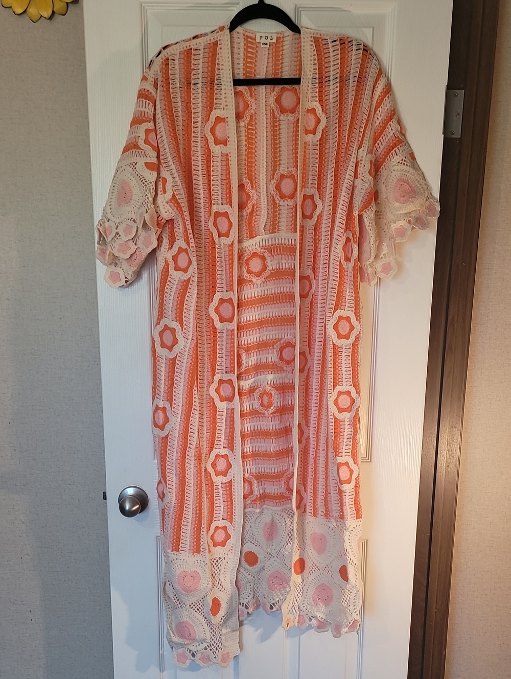 POL Spring Groove Duster in Orange Multi